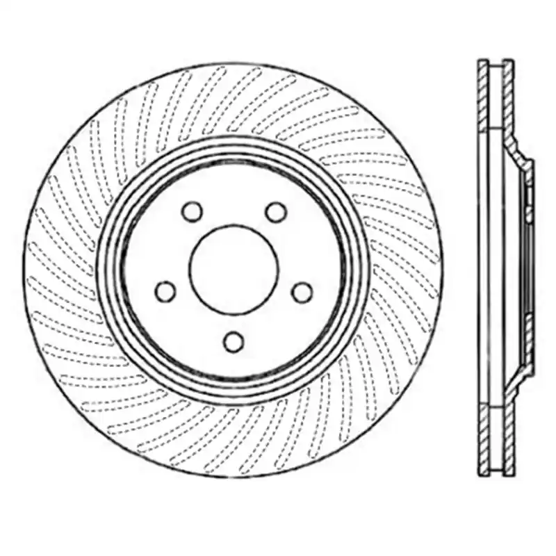 StopTech Power Slot 94-04 Ford Mustang Front Left Slotted Rotor Crafted