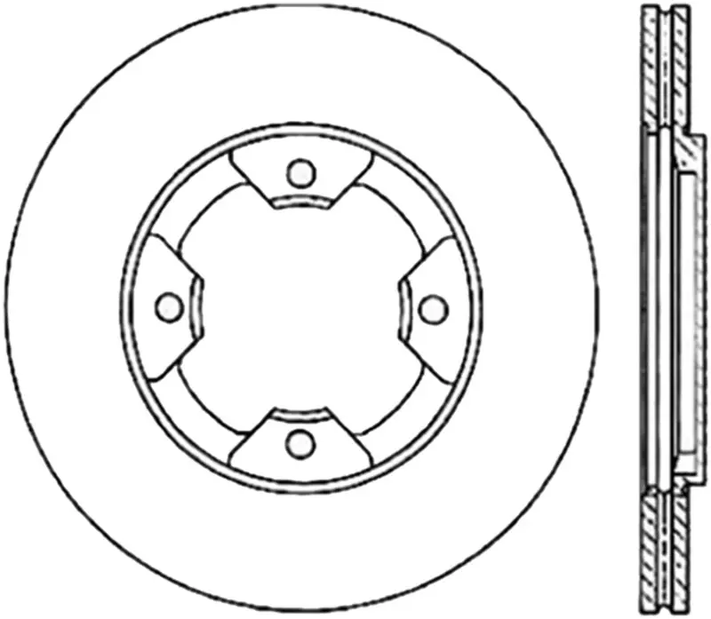 Top Pick StopTech Power Slot 84-85 Nissan 300ZX Slotted & Drilled Left Front Rotor