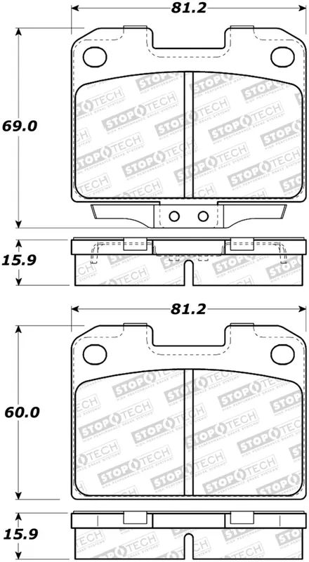 StopTech 93-99 Mitsubishi 3000GT Street Performance Rear Brake Pads Wholesale