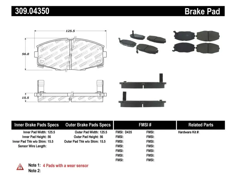 StopTech Performance 87-92 MK3 Supra Front Brake Pads Must Have