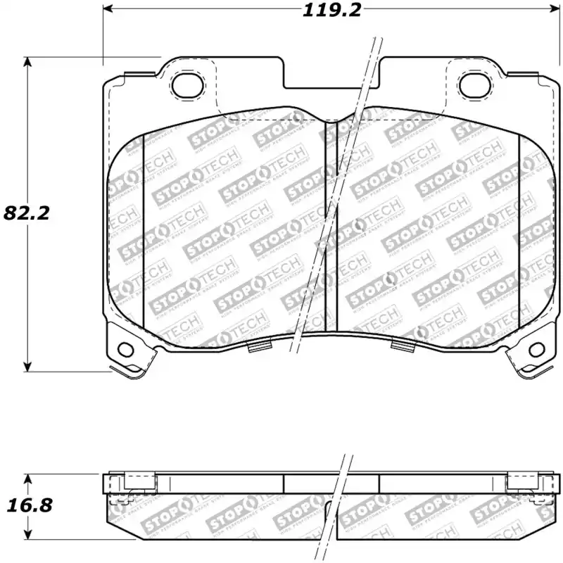 StopTech Performance 5/93-98 Toyota Supra Turbo Front Brake Pads Fan Favorite
