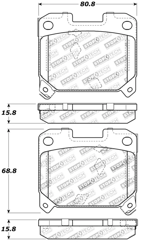 StopTech Performance 5/93-98 Toyota Supra Turbo Rear Brake Pads Professional Grade