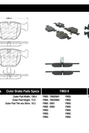 While Supplies Last StopTech Performance 00-04 BMW M5 E39 / 00-06 X5 / 03-05 Range Rover HSE Front Brake Pads