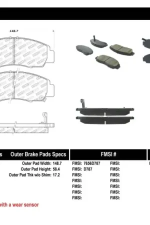 Get Yours StopTech Performance 04-09 Acura TSX / 09 Accord V6 Coupe ONLY Front Brake Pads