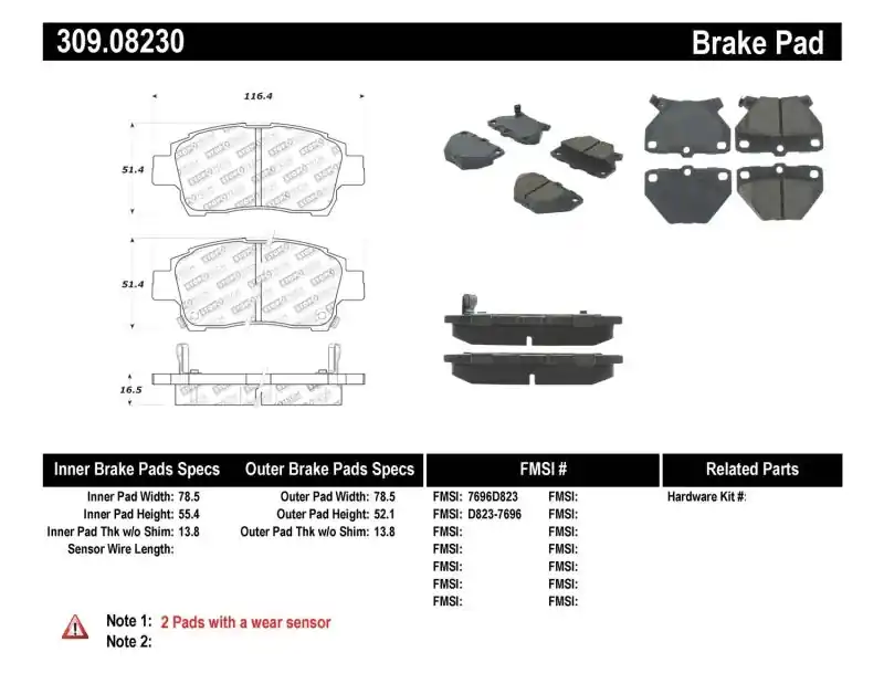One Day Deal StopTech Performance 00-05 Celica GT-S Rear Brake Pads