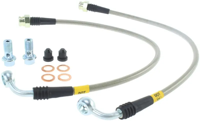 Final Sale StopTech 14-17 Chevrolet Corvette Stainless Steel Front Brake Lines