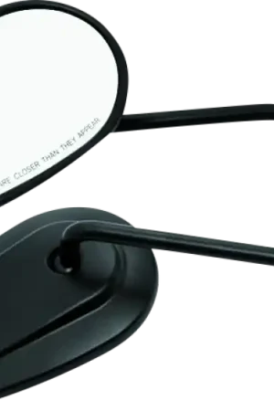 Reduced Price Bikers Choice Black Tapered Long Stem Mirrors Pr