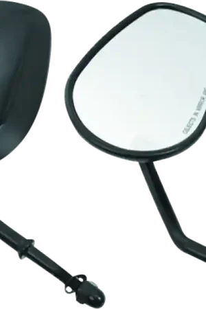 Weekend Sale Bikers Choice Black Tapered Short Stem Mirrors Pr