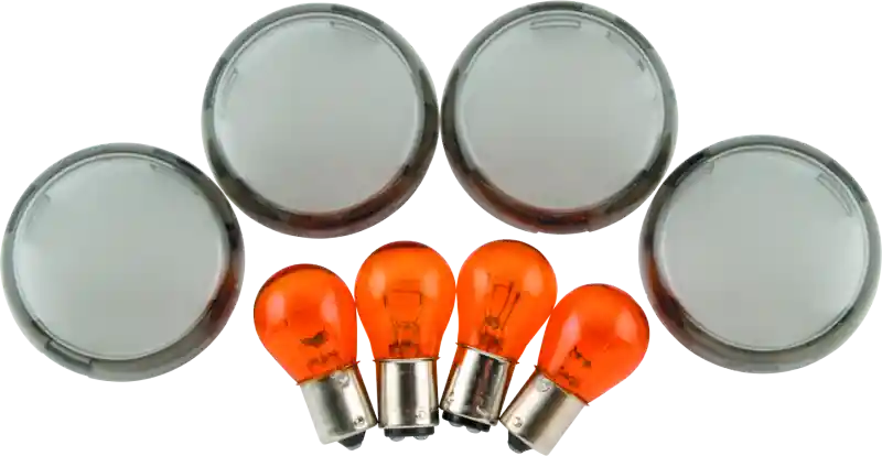 Bikers Choice 00-10 FXST FXD 02-13 XL Smoked Turn Signal Lens/Amber Bulb Kit Replaces H-D 69304-02 Super Sale