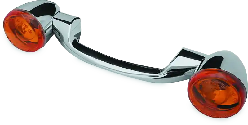 Super Sale Bikers Choice 91-08 Touring 86-17 FLST Narrow Chrome Rear Turn Signal Bar Kit W/Amber Lens