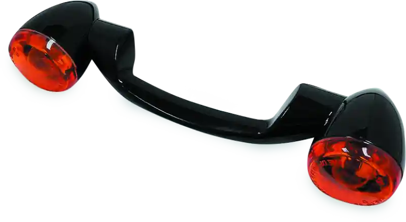 Last Chance Bikers Choice 91-08 Touring 86-17 FLST Narrow Black Rear Turn Signal Bar Kit W/Amber Lens