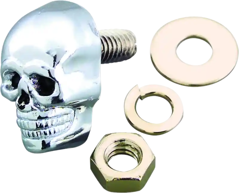 Fast Shipping Bikers Choice Chrome Skull Kromets 5/8 Long 1/4-20 Stud Ea