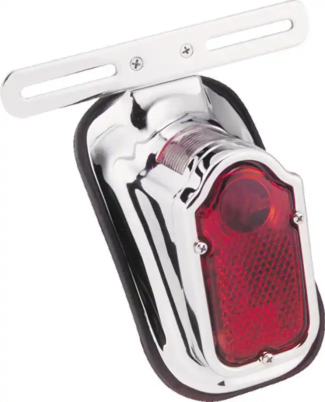 Money Back Guarantee Bikers Choice 40-54 Big Twin And Custom Use Chrome Tombstone Taillight 12V Replaces H-D 68003-47T