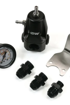Brand New DeatschWerks DWR1000 AFPR + Pressure Gauge + 8AN Fittings - Anodized Black