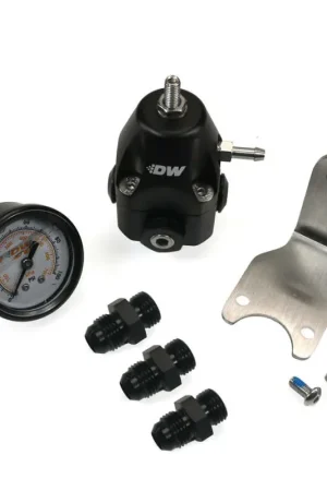 DeatschWerks DWR1000C AFPR + Pressure Gauge + 6AN Fittings - Anodized Black Instant Buy