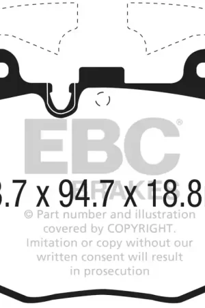 EBC 2018+ BMW X3 M40i (G01) 3.0T Greenstuff Front Brake Pads Limited Time
