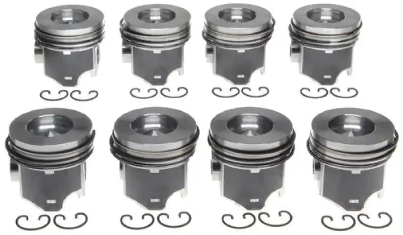 Fresh Stock Mahle OE FO 6.0L Diesel V8 144060-STD w/ PC Piston Set (Set of 8)