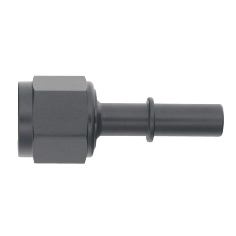 DeatschWerks 8AN Female Flare Swivel to 3/8in Male EFI Quick Disconnect - Anodized Matte Black Same Day Shipping