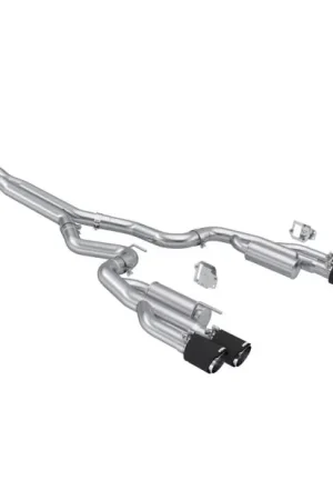 Authentic MBRP 2024+ Ford Mustang 5.0L T304 SS 3in Cat-Back Exhaust w/ Quad Carbon Fiber Tips (Valve Delete)