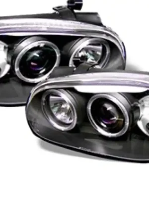 Last Chance Spyder Volkswagen Golf IV 99-05 Projector Headlights LED Halo Black High H1 Low H1 PRO-YD-VG99-BK