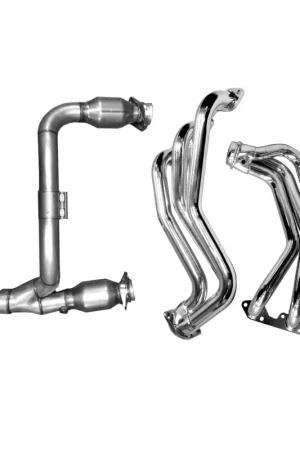 BBK 07-11 Jeep 3.8 V6 Long Tube Exhaust Headers And Y Pipe And Converters - 1-5/8 Silver Ceramic Low Price