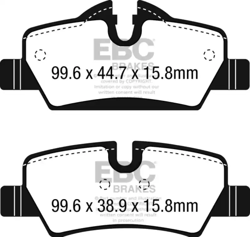 EBC 14+ Mini Hardtop 1.5 Turbo Cooper Ultimax2 Rear Brake Pads Best Choice