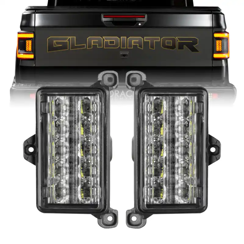 Handmade Oracle Lighting Jeep Gladiator JT Dual Reverse LED Flush Taillight - Amber/White