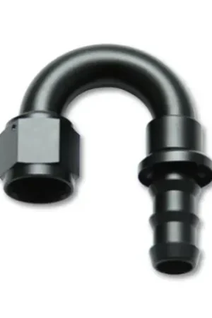 Warranty Included Vibrant -4AN Push-On 180 Deg Hose End Fitting - Aluminum