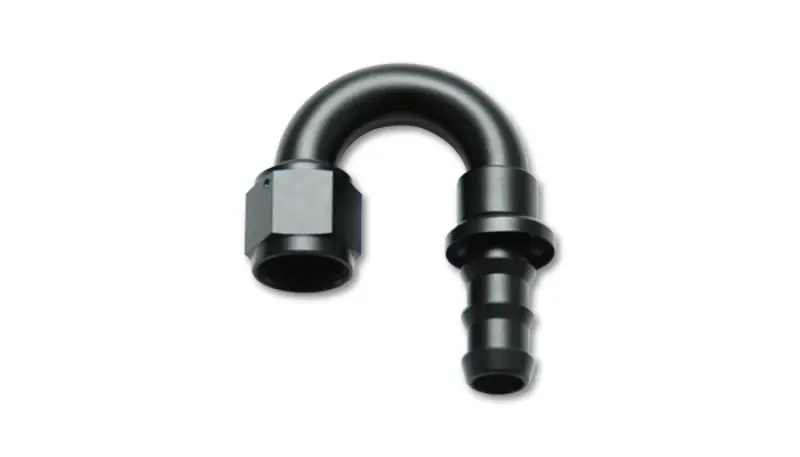 Warranty Included Vibrant -4AN Push-On 180 Deg Hose End Fitting - Aluminum