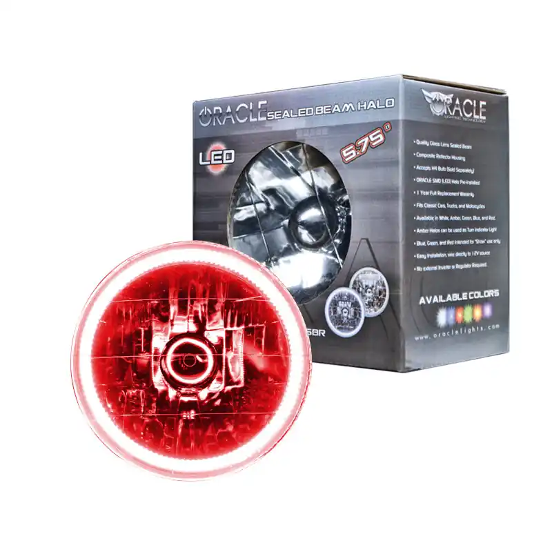 Best Seller Oracle Pre-Installed Lights 5.75 IN. Sealed Beam - Red Halo