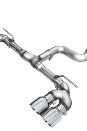 AWE MK8 Volkswagen Golf R 3in Track Edition Quad Exhaust - Chrome Silver Tips Special Discount