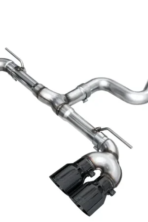 Best Price AWE MK8 Volkswagen Golf R 3in Track Edition Quad Exhaust - Diamond Black Tips