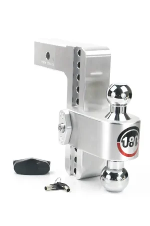 High Quality Weigh Safe 180 Hitch 8in Drop Hitch & 2.5in Shank (10K/18.5K GTWR) - Aluminum
