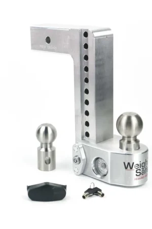 Weigh Safe 10in Drop Hitch w/Built-in Scale & 2.5in Shank (10K/18.5K GTWR) - Aluminum Today Only