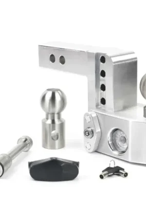 Weigh Safe 4in Drop Hitch w/Built-in Scale & 2in Shank (10K/12.5K GTWR) w/WS05 - Aluminum Fresh Stock