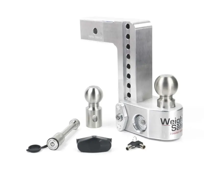 Exclusive Offer Weigh Safe 8in Drop Hitch w/Built-in Scale & 2.5in Shank (10K/18.5K GTWR) w/WS05 - Aluminum
