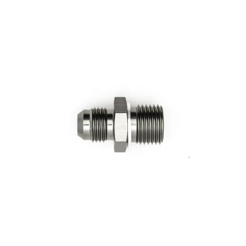 Top Rated DeatschWerks 6AN Male Flare to M16 X 1.5 Male Metric Adapter (Incl Washer) - Anodized Matte Black