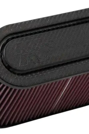 K&N Filter Univ Air Filter Carb Fib T/B 3-1/2in FLG OD / 12x6in B / 9-15/16x3-15/16in T / 6in H Last Chance