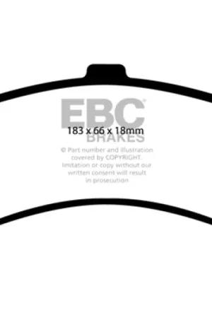 EBC 02 Cadillac Escalade 5.3 (PBR rear caliper) Yellowstuff Rear Brake Pads Special Discount