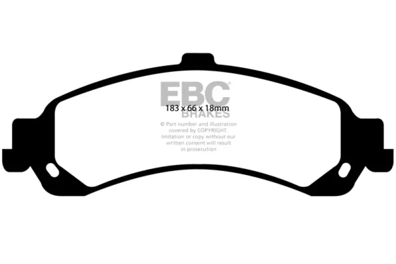 EBC 02 Cadillac Escalade 5.3 (PBR rear caliper) Yellowstuff Rear Brake Pads Special Discount