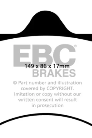 Limited Edition EBC 05-08 Morgan Aero 8 4.4 Redstuff Front Brake Pads