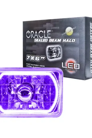 Oracle Pre-Installed Lights 7x6 IN. Sealed Beam - UV/Purple Halo Hassle-Free Returns