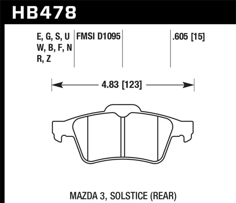Hawk 13-14 Ford Focus ST / Mazda/ Volvo DTC-60 Race Rear Brake Pads Discount