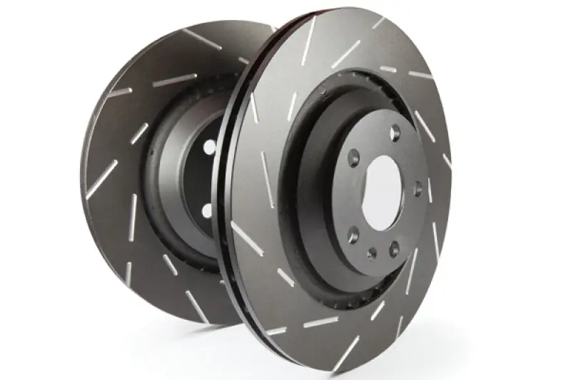 EBC 2018+ Ford F-150 2.7L Twin Turbo (2WD) Electric PB USR Slotted Rear Rotors Fan Favorite