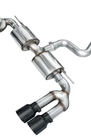 Genuine AWE 22-24 Audi 8Y S3 Touring Edition Exhaust - Diamond Black Tips