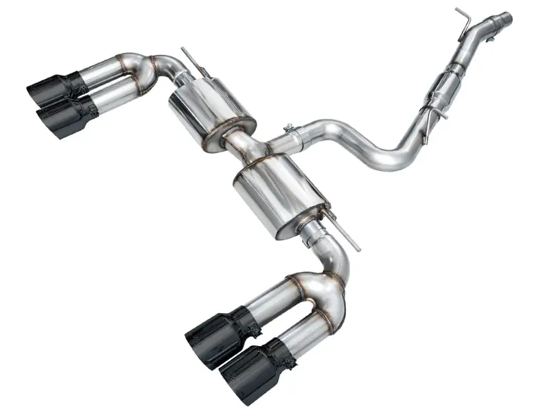 Genuine AWE 22-24 Audi 8Y S3 Touring Edition Exhaust - Diamond Black Tips