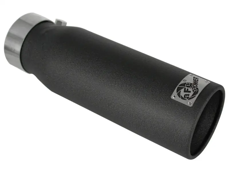 aFe MACHForce XP Exhausts Tips SS-304 EXH Tip 3in x 4Out x 12L Bolt-On (blk) Original