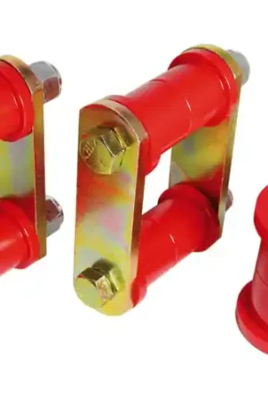 Prothane 64-73 Ford Mustang Rear Spring Bushings w/ HD Shackle Kit - Red One Day Deal
