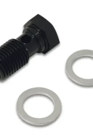 Vibrant Aluminum M14x1.5 22mm Long Banjo Bolt w/2 Washers - Anodized Black Best Price