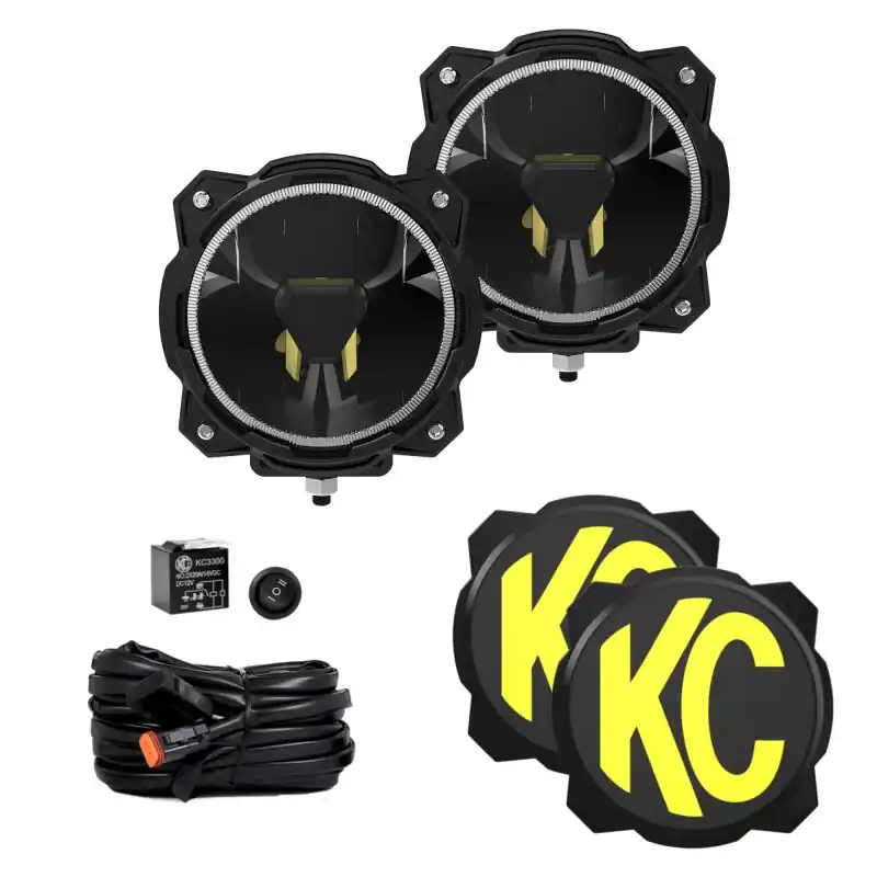 New Release KC HiLiTES Gravity Titan LED 6in. - Pair Pack (Wide-40 Beam)
